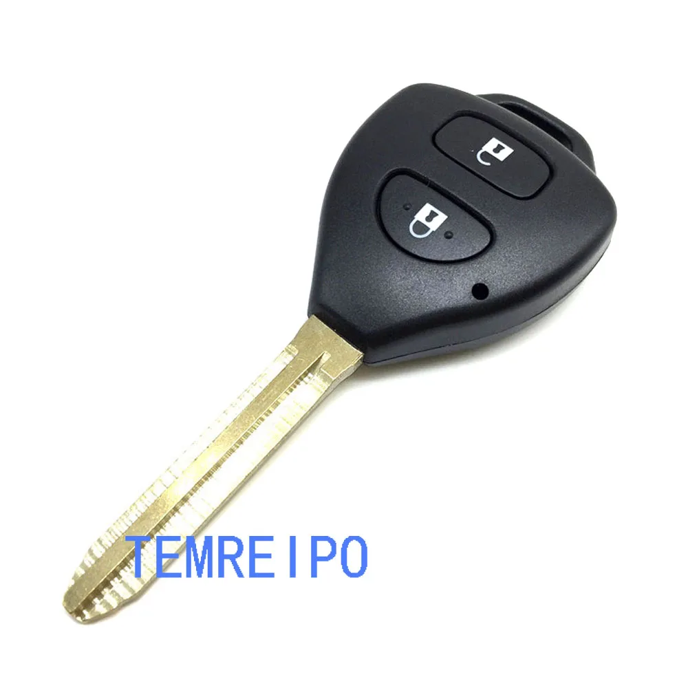 

Чехол для пульта дистанционного управления для Toyota Rav4 Corolla Hilux, Yaris Avalon Echo Prado TOY43, 2 кнопки Fob