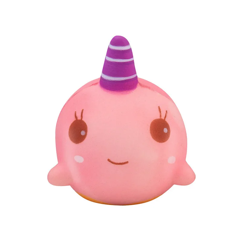 Розовый С функцией изменения цвета в зависимости от температуры Squishies нарвала медленно поднимающийся ароматизированный снятие стресса игрушка очаровательны toyanti-стресс D4 - Цвет: Розовый