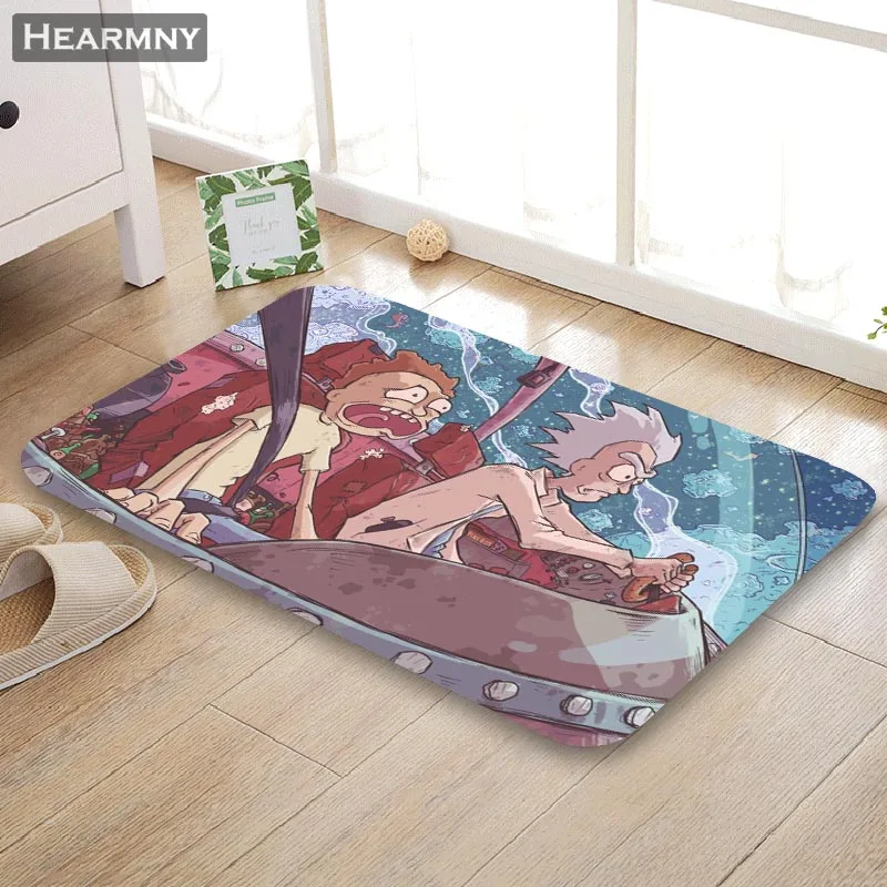 Настраиваемый коврик Rick And Morty напольный/для ванной/кухни/пляжный коврик фланелевый губчатый материал 3D Печатный лохматый Декор для спальни - Цвет: 3