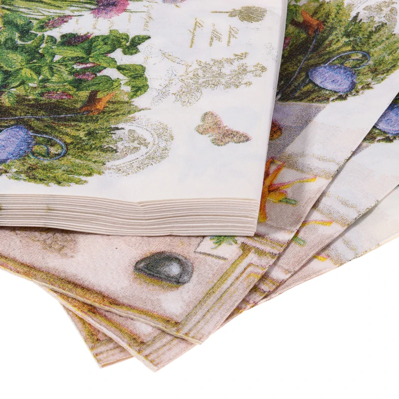 Свадебные салфетки для дня рождения винтажная ткань фиолетовая лаванда