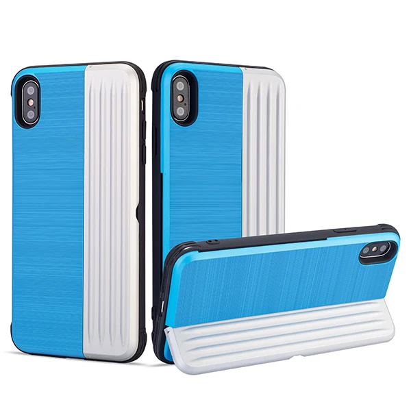 blue Для iphone Xs Макс стоять чехол силиконовый чехол Kickstand чехол для iphone XR Xs 6 7 8 плюс полное покрытие - Цвет: blue