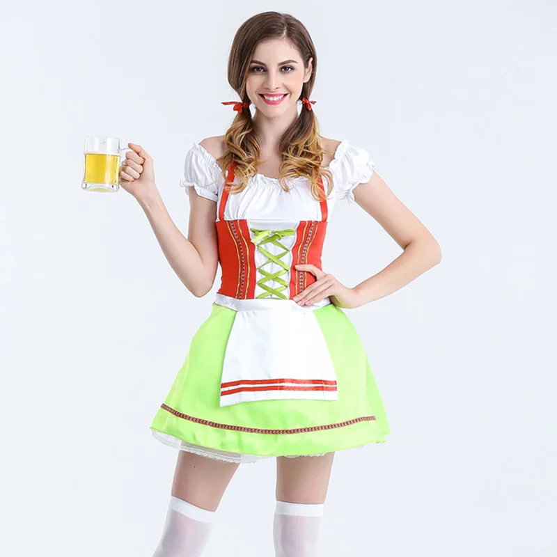 Bavarian Вечеринка Октоберфест костюм для косплея взрослых немецкий девушек с пивом