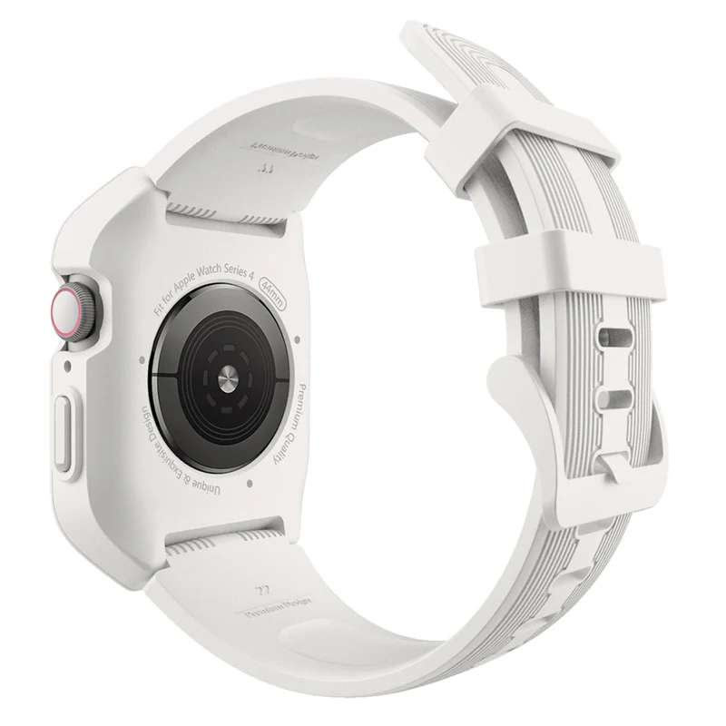Спортивный силиконовый чехол-браслет для Apple Watch 44 мм, ремешок-петля с защитной крышкой для iwatch 4, аксессуары для часов