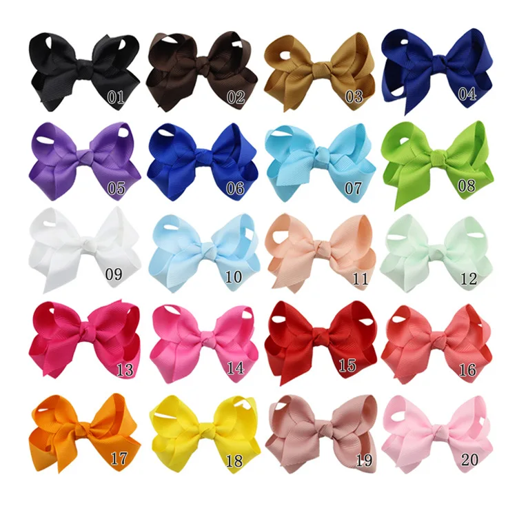 Маленькие банты для волос с зажимами девочек детский мини бутик простые из ленты