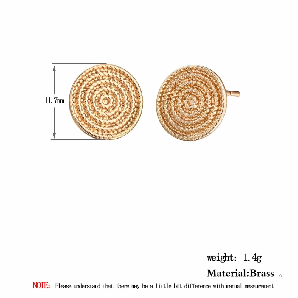 Chandler Hot Sale Twisted Rope Round Stud Earrings Coin Shaped Post Brincos For Women Girls High Quality Lady Fashion Jewelry | Украшения и