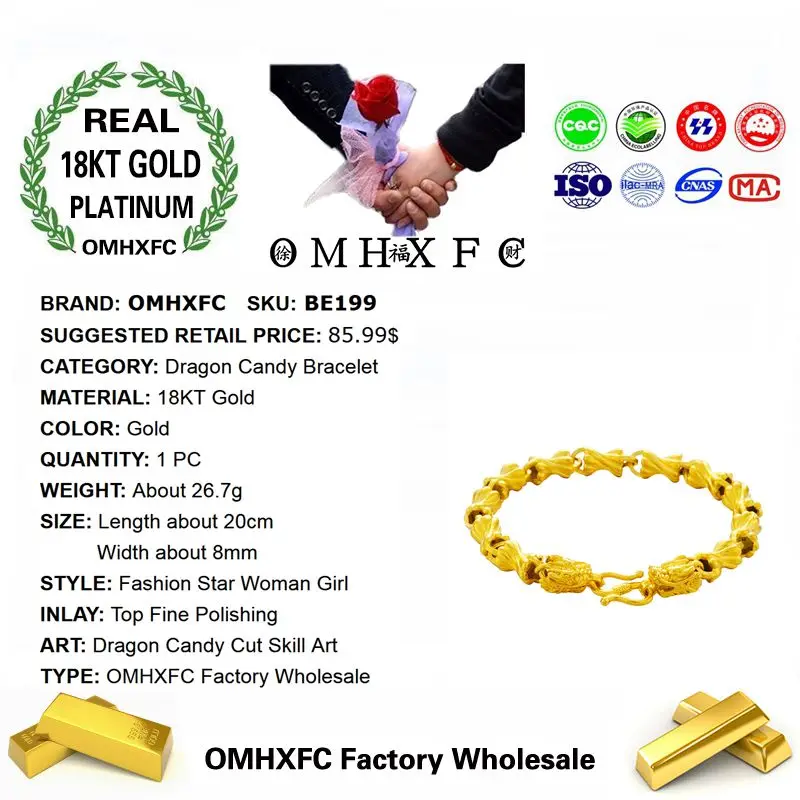 OMHXFC Оптовая Европейская мода мужской день рождения свадебный подарок Дракон