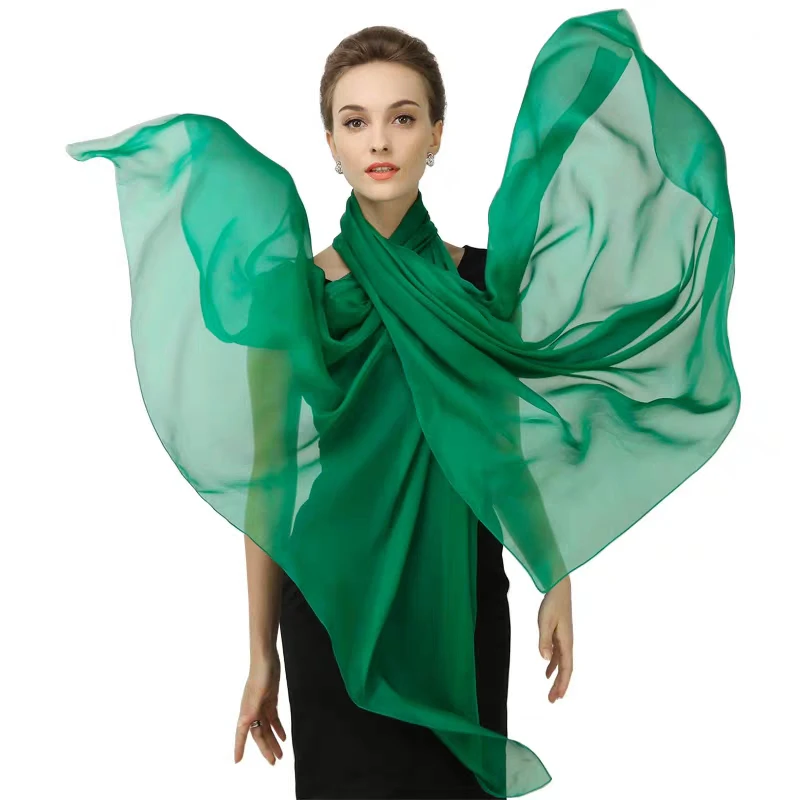 100% натуральный шелка мусульманский длинный шарф хиджаб пляжный солнцезащитный