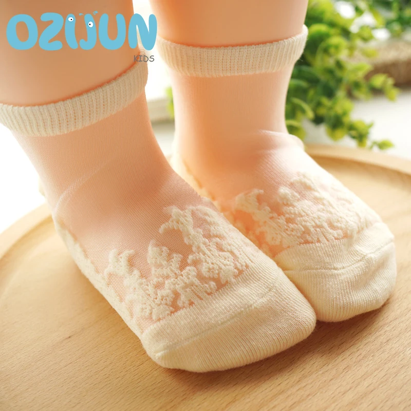 Baby Girls Transparent Silk Socks Children Mesh Socks Invisible Socks