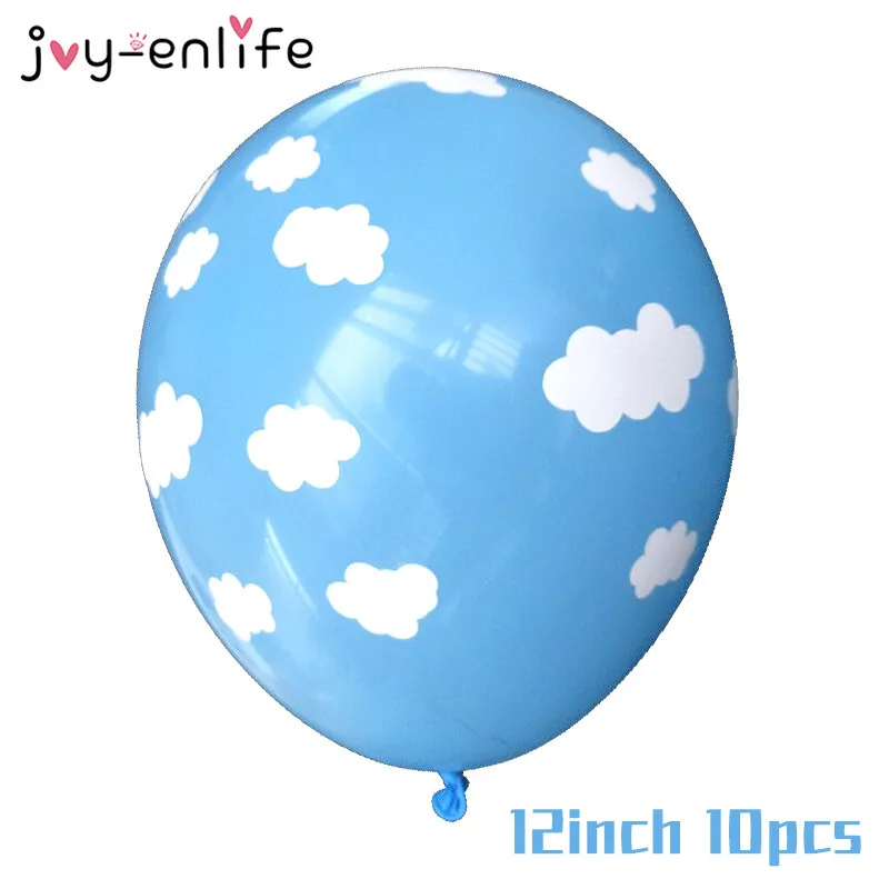 JOY-ENLIFE 10 шт. 12 дюймов милые белые облака латексные шары для свадьбы и дня рождения для украшения детского душа принадлежности для вечеринки-девичника