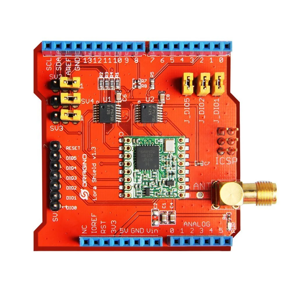 Беспроводной 433/868/915 МГц Lora Shield сигнальный стабильный модуль передачи совместим с