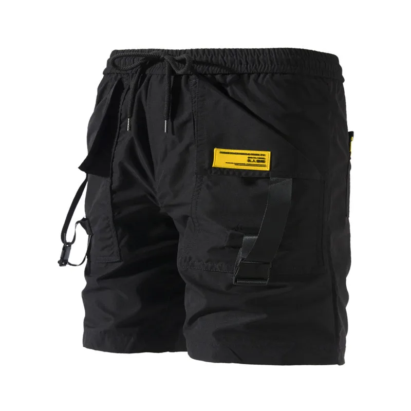 Мужские шорты-карго в стиле Харадзюку свободные шорты хип-хоп с карманами