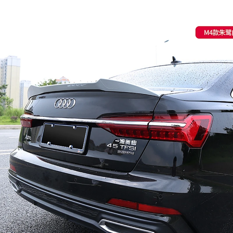 Автомобильные аксессуары для Audi new A6 спойлер+ внешний ABS пластиковый Неокрашенный праймер цвет задний спойлер, крыло, багажник