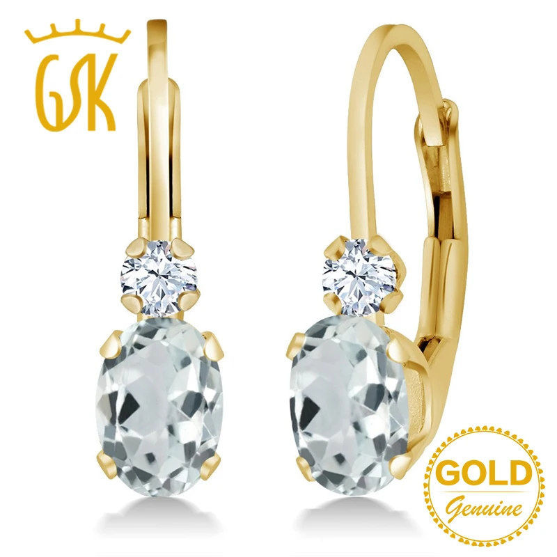 GemStoneKing 0 94 Ct ОВАЛЬНЫЙ натуральный Небесно голубой аквамарин белый создан сапфир