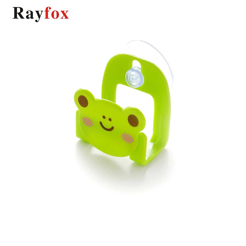 Rayfox кухонные аксессуары мультяшная губка стеллаж для хранения тряпок с присоской домашняя отделка кухни крючок держатель гаджеты принадлежности - Цвет: Green