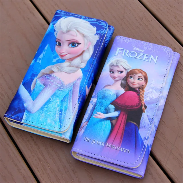 Disney Принцесса Эльза мультфильм кошелек pu монета длинный женский кошелек для девочек приз подарок Дети подарок Микки клатч подарок