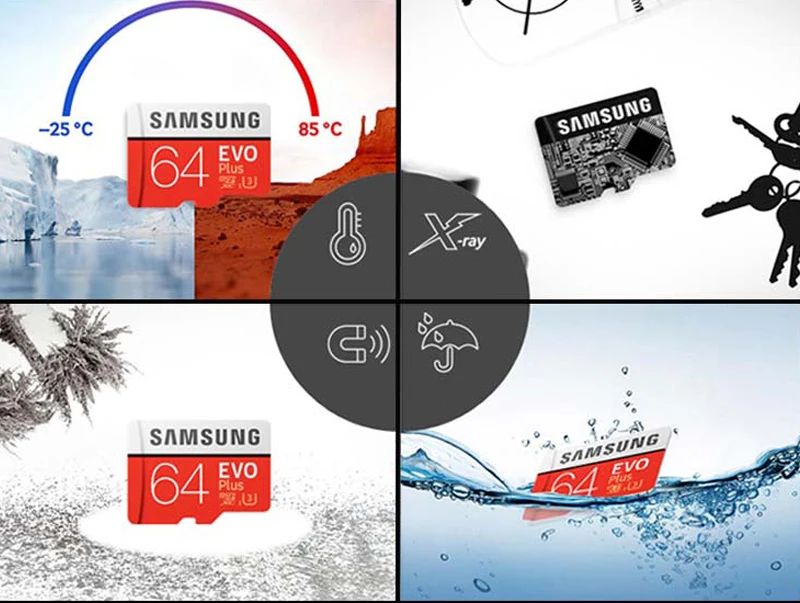 SAMSUNG EVO Plus TF карта microsd 64 Гб 100 МБ/с./с карта памяти 4K UltraHD UHS-I U3 класс 10 SDXC транс флэш для вождения рекордер