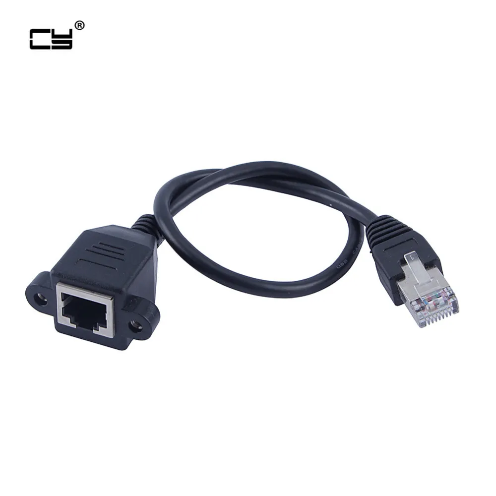 Network Extension Cable RJ45 Male to Female Screw Panel Mount Ethernet LAN cable 1ft 2ft 3ft 5ft 6ft 15ft 30cm 60cm 150cm 3M 1m