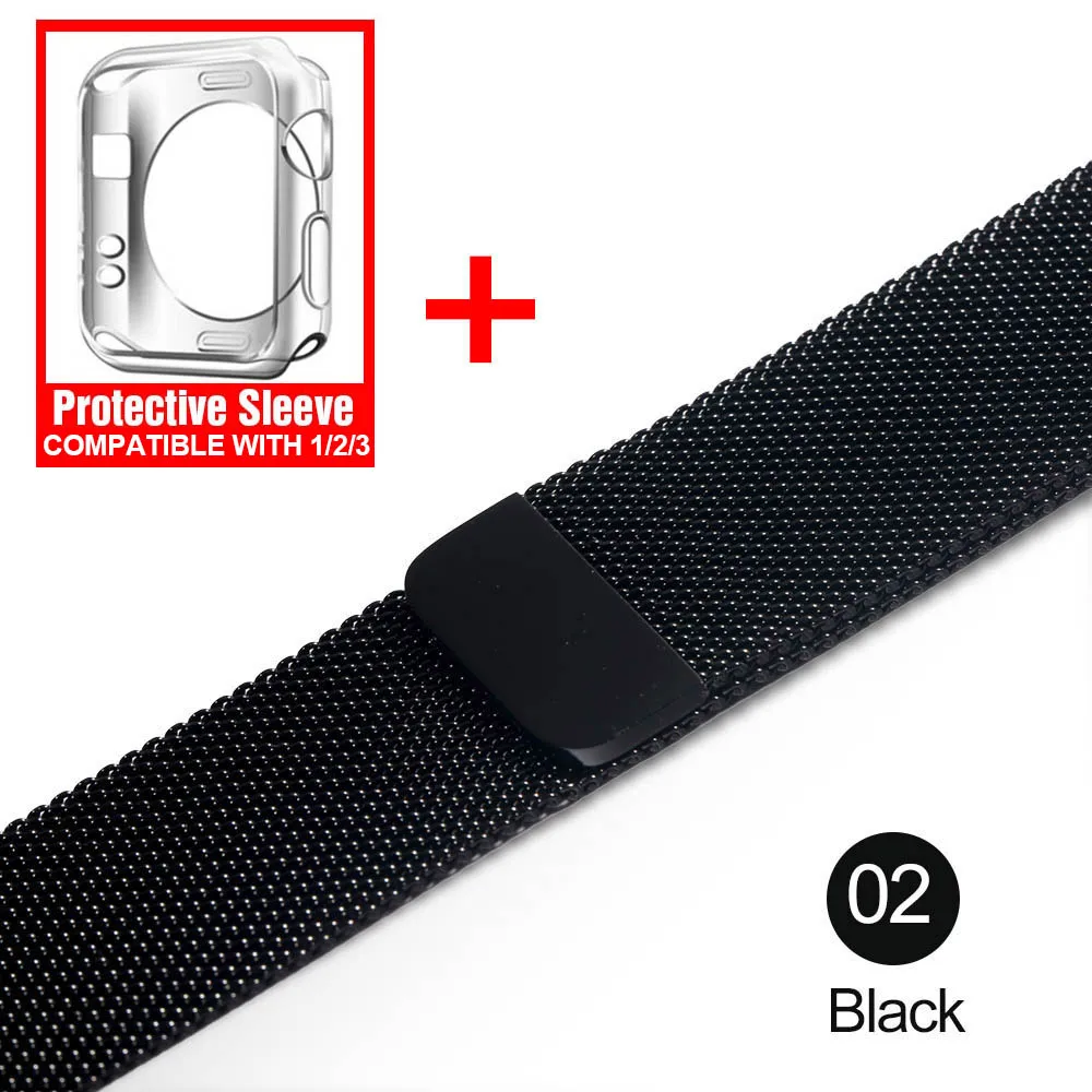 Mu Сен milanese loop для apple watch Series 1 2 ремешок iwatch нержавеющая сталь Ремешок Магнитная