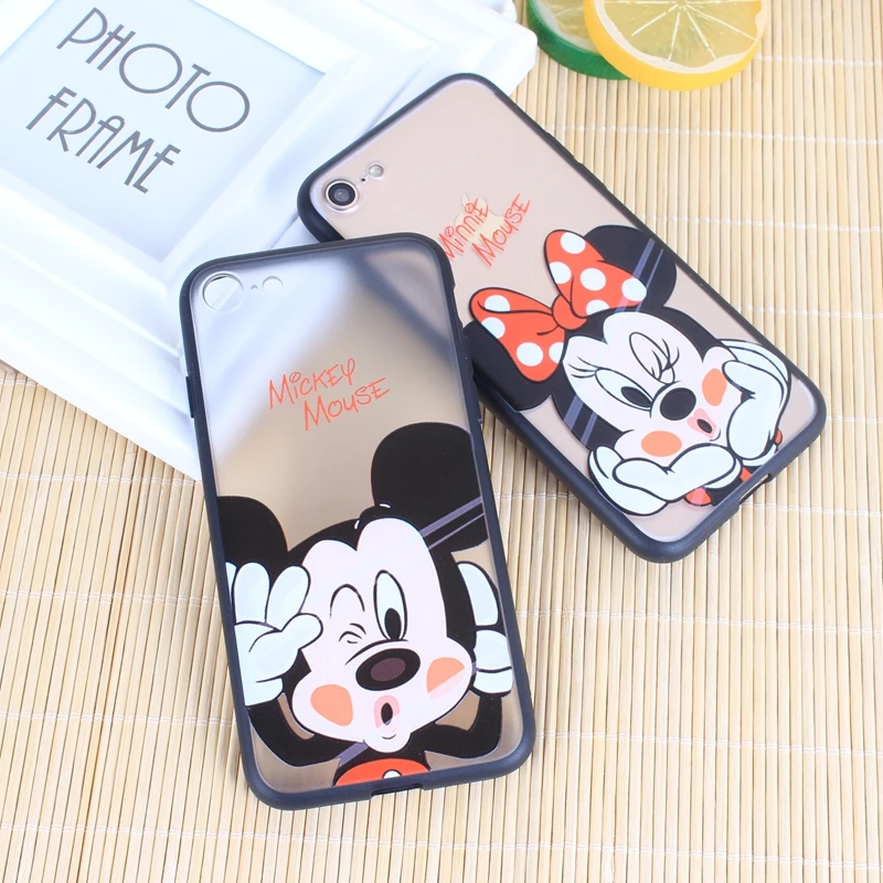 Чехол с принтом Микки и Минни для iphone 7 8 чехол милым 3D мультипликационным