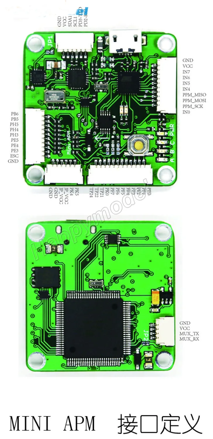 

MiniAPM V3.1 Mini ArduPilot Mega APM2.6/ APM 2.6 External Compass APM Flight Controller for Multicopter FPV Free Shipping