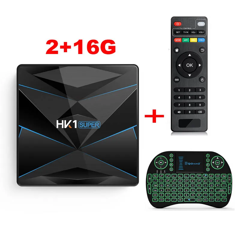 2G16G add I8 HK1 супер Смарт ТВ приставка Android 9,0 RK3318 Четырехъядерный 4 ГБ 128 ГБ макс 2,4 г/5 г двойной WiFi USB3.0 BT4.0 телеприставка HK1Super HK1MINI - Цвет: 2G16G add I8