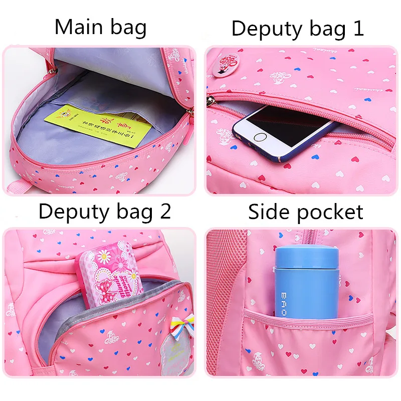 Детские школьные сумки первичный Escolar ортопедический Рюкзак Mochila для девочек