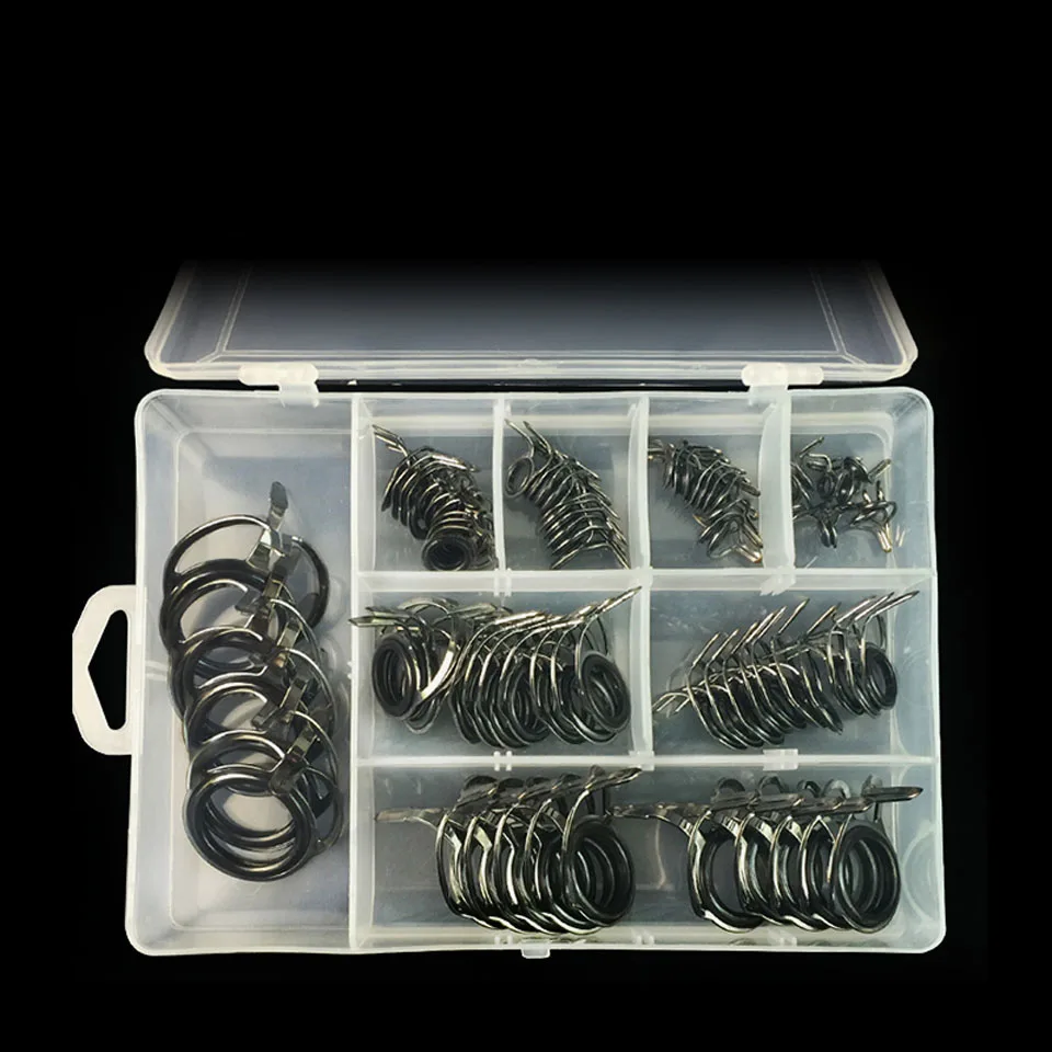 WALK FISH 75PCS/Lot Mixed Size Fishing Rod Guide Tip Strong Line Rings Guides Set Repair Kit DIY Eye | Спорт и развлечения