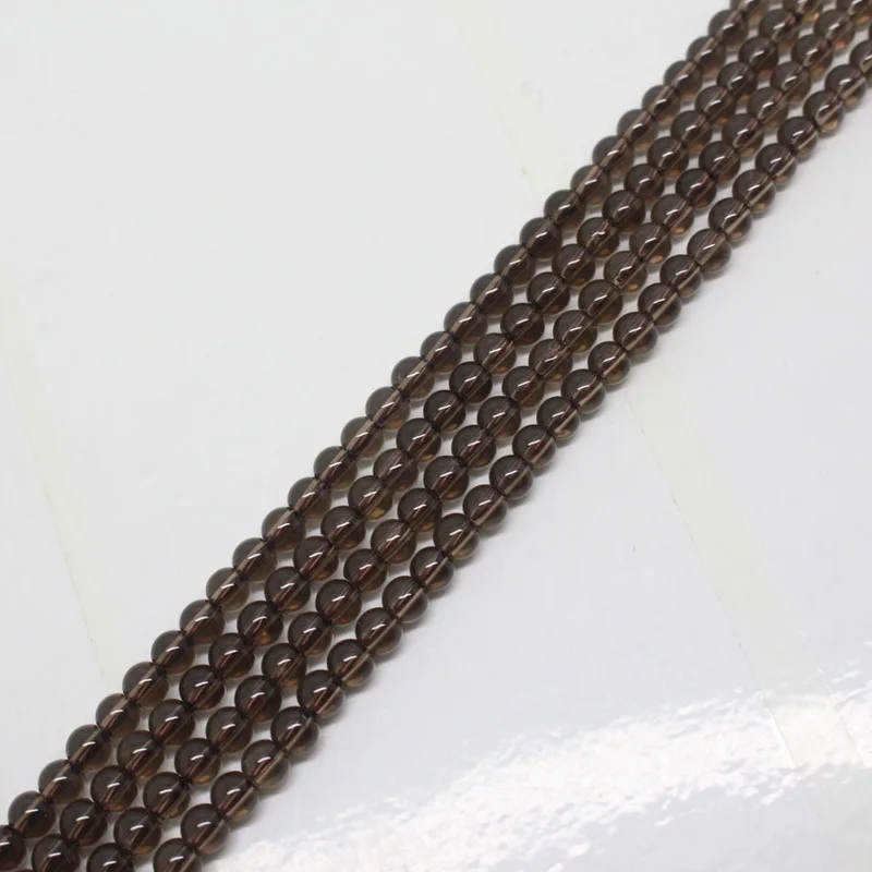 

Mini. order is $7! Wholesale is 90 pcs.4mm Beautiful Faceted Smoky Quartzs Round Loose Beads 15"