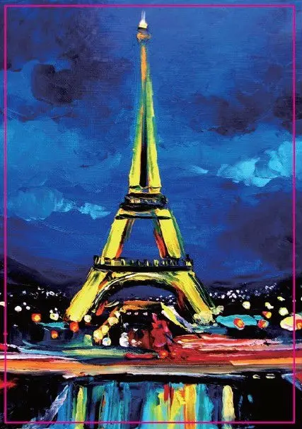 Металлические завернутые магниты SOUVEMAG Франция Париж Эйфелева башня/картина