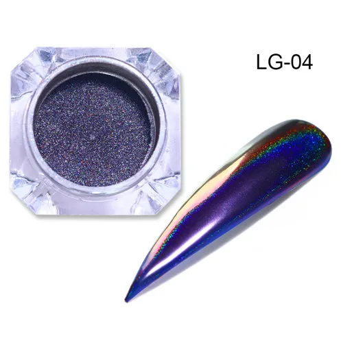 LG-04 BORN PRETTY лазер Хамелеон Павлин Блеск Порошковая голографическая зеркальная пигмент для ногтей порошок хром блестит УФ-гель для дизайна ногтей - Цвет: LG-04