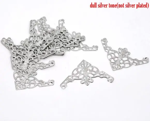 Doreenbeads розница серебристого цвета треугольные коннекторы 4 8x2 6 см в упаковке 50 шт.