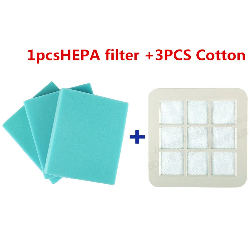 1pcsvacuum очиститель запасные части HEPA фильтр Замена + 3pcsCotton для philips fc5225 fc5228 fc5822 fc5823