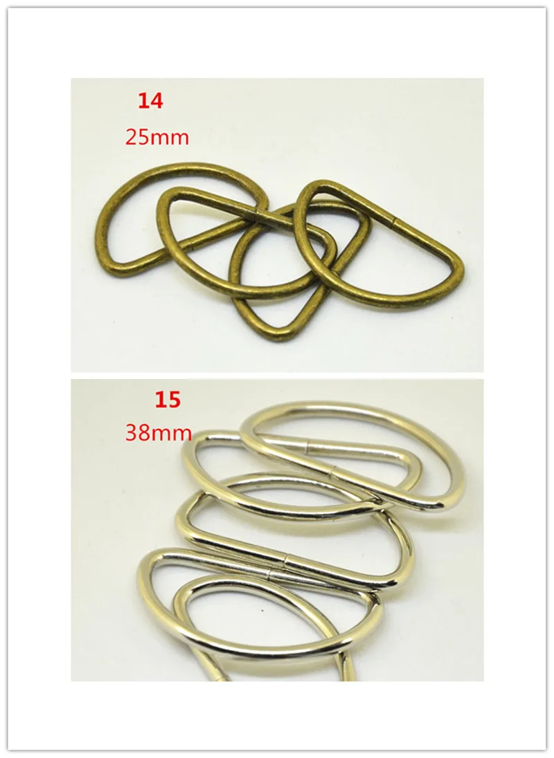 Металлический d образная Пряжка 0 4 ''/0 48''/0 6 8''/1/1.5''IN NonWelded D ди кольцо
