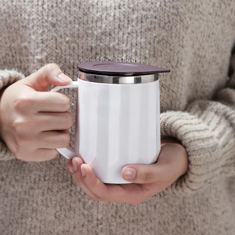 Office Mug 400ml Milk Cup Thermal Tumble With Handle Stainless Steel Tea Coffee For Water Keep Warm Juice | Дом и сад