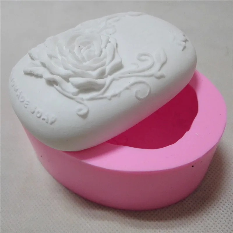 Отличная форма для мыла ручной работы любовь Роза овальных цветов силиконовые