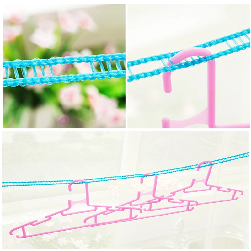 Нейлоновая вешалка для одежды Длинная регулируемая Нескользящая веревка 5 м