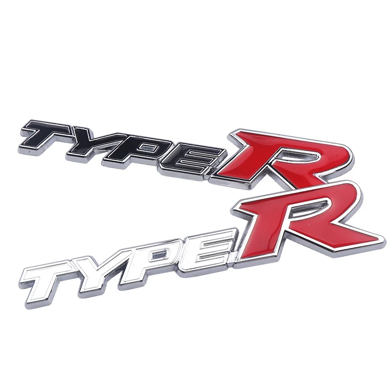 Car Styling 3D Metal Type R Typer Sticker For Honda City CR-V XR-V HR-V Accord FIT Jazz Stream Crider Greiz CIVIC Spirior Decal |