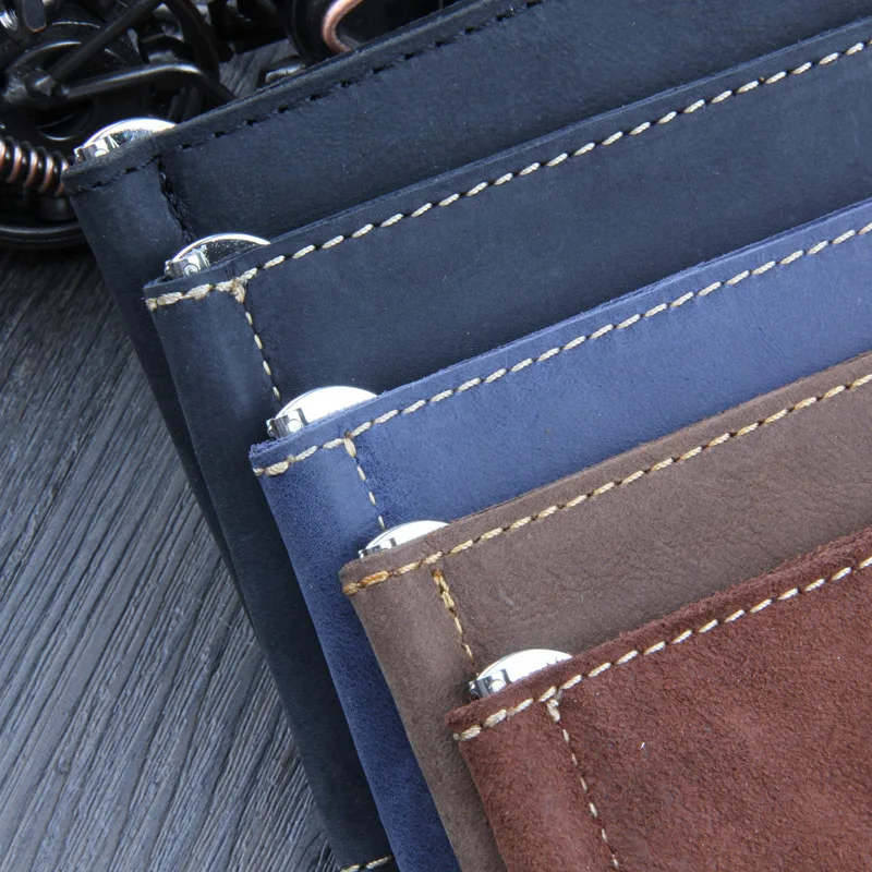 Кошелек из натуральной воловьей кожи качественный Мужской зажим для денег