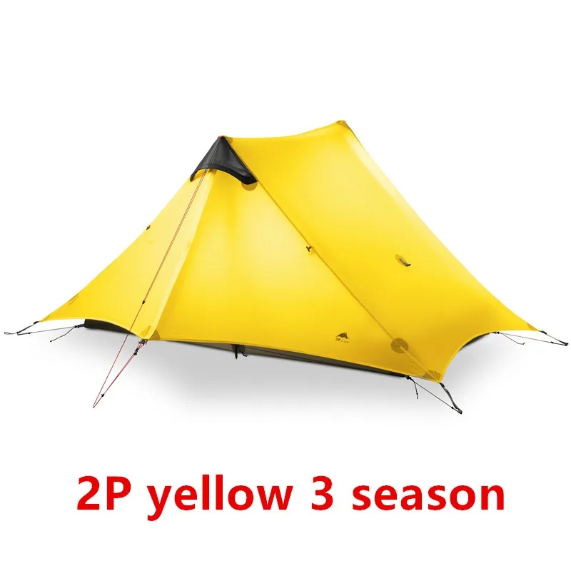 2P yellow 3 season A 3F UL GEAR LanShan 2 Tent Oudoor Ultralight Camping 15D Silnylon 1 Person 2 Person Tent 3 Season Tent Winter 4 Season Tent - Цвет: 2P yellow 3 season A
