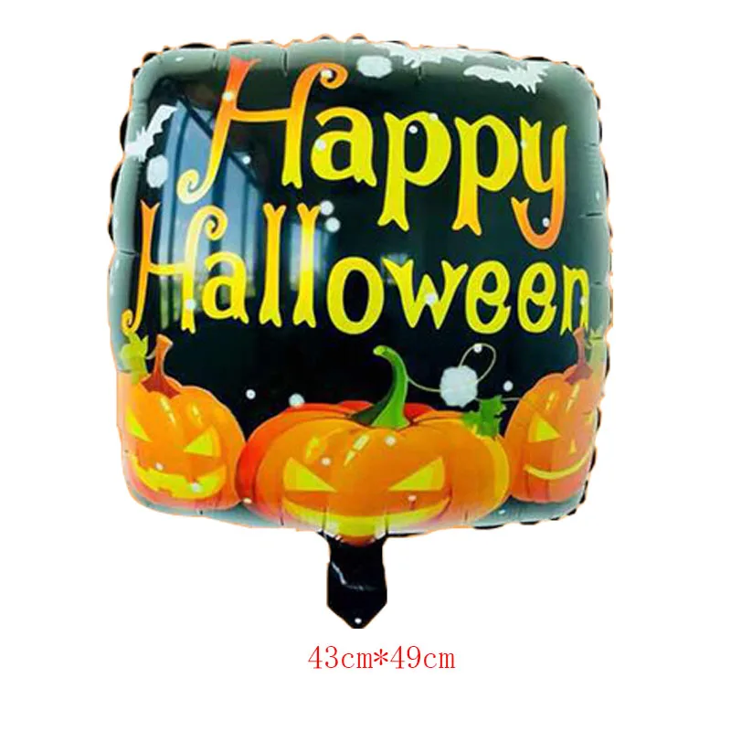 Halloween Square Foil Balloons Happy Decorations Cat Ghost Globos bat Baloon Inflatable Classic Toys Party Supplies | Дом и сад