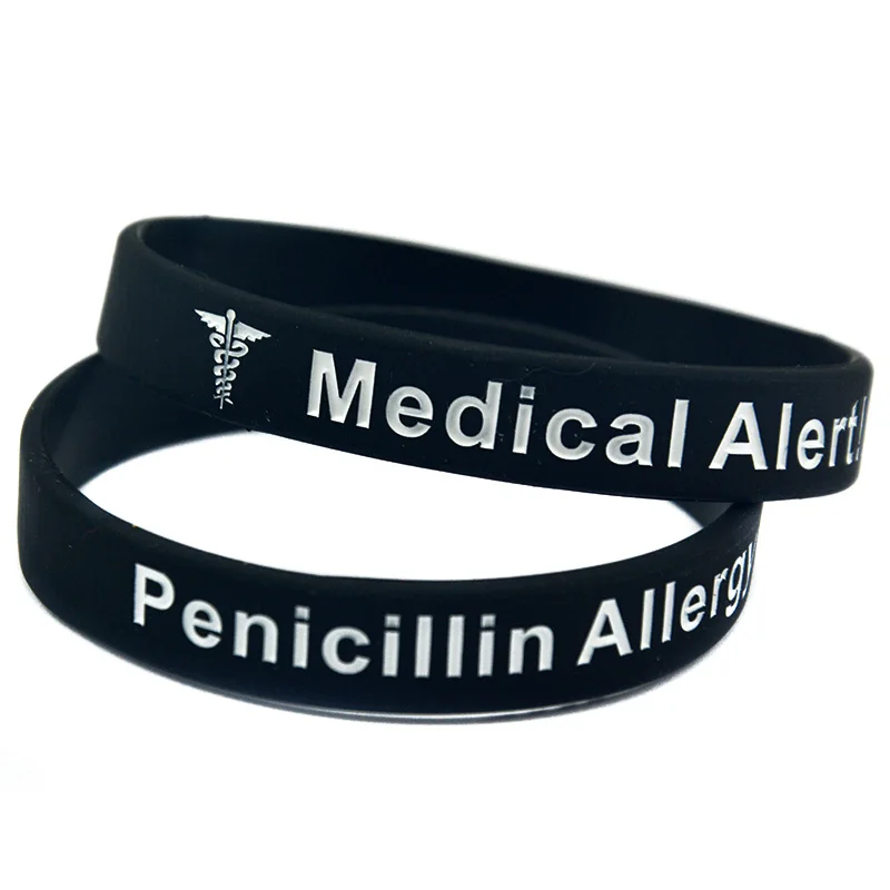 1 шт. силиконовый браслет для напоминания 3 цвета|silicone wristband|medical alert braceletsmedical |