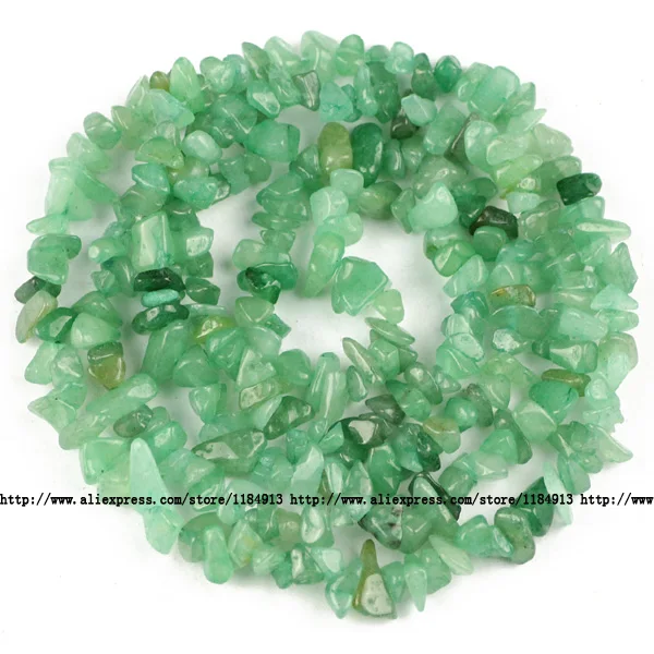 SS33Green Aventurine JHNBY, натуральный камень, белый кристалл, красный коралл, авантюрин, неправильные гравийные бусины, 3" нитка, ювелирный браслет, аксессуары, сделай сам - Цвет: SS33Green Aventurine