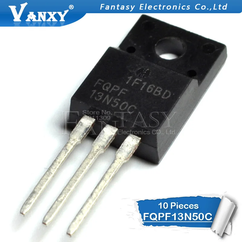 10 шт. ЖК-дисплей FQPF13N50C TO-220F 13N50C TO220F FQPF13N50 TO-220 13N50 | Электронные компоненты и