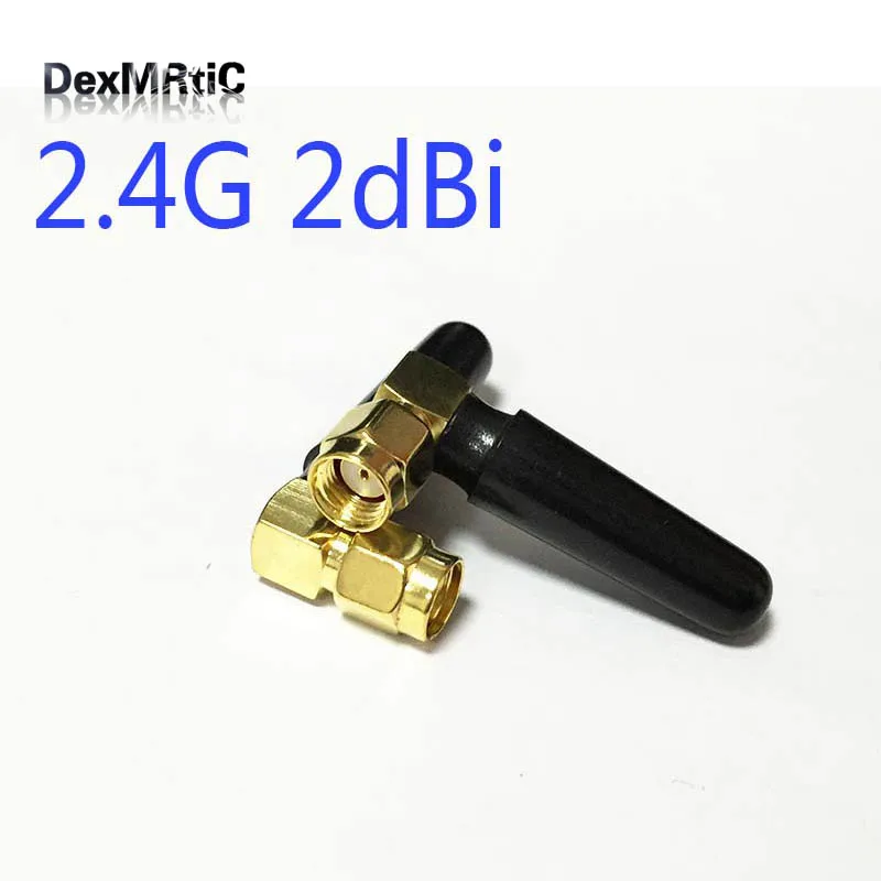 1 шт. 2 4G Wi Fi антенна 2dbi с RP SMA разъем сигнала Улучшенный правый угол Bluetooth Новая