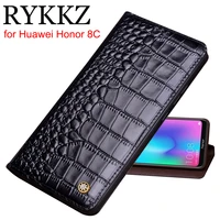 genuine leather flip case for huawei honor 8c cover magnetic case for huawei honor 8c 8x cases leather cover phone cases fundas