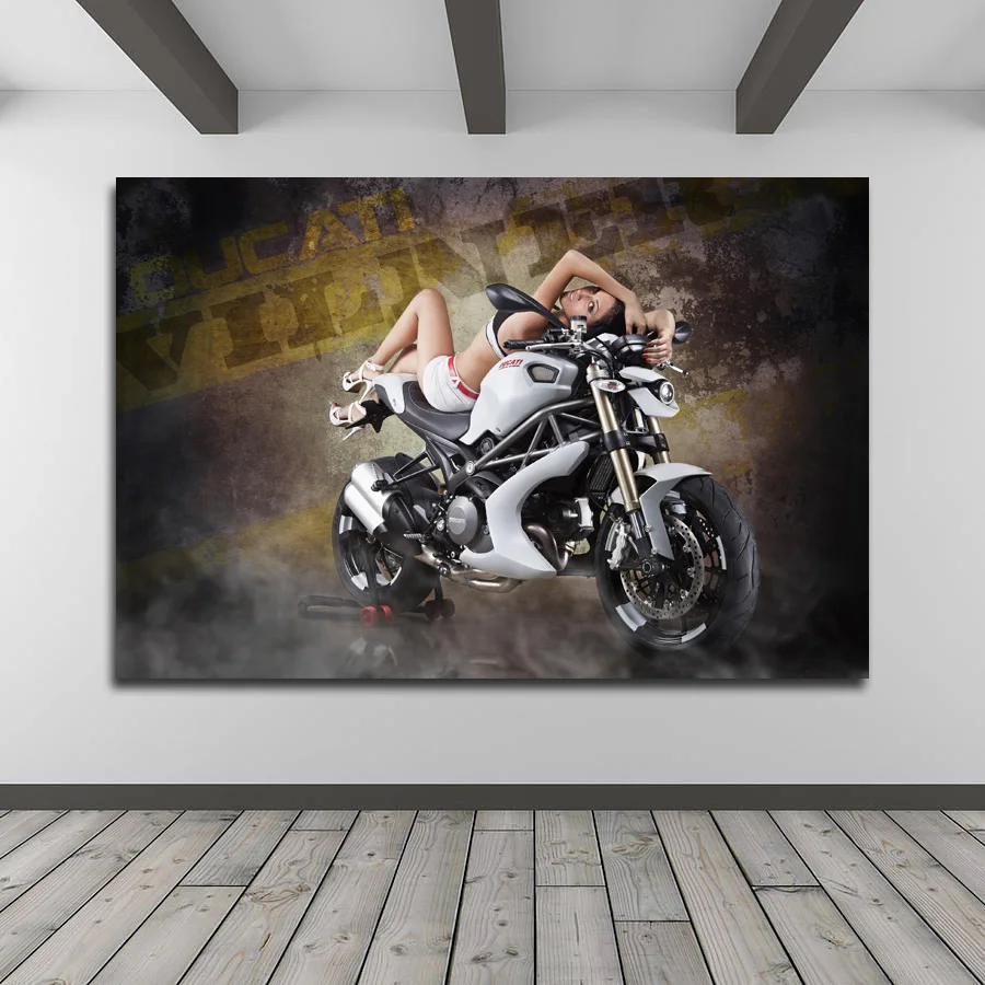 Ducatii Monster 1100 EVO Superbike &amp модельная Картина Настенная ткань с принтом для декора