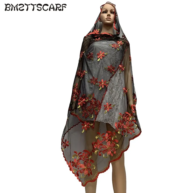 Женские шарфы в африканском стиле прозрачный материал мягкая сетка маленький