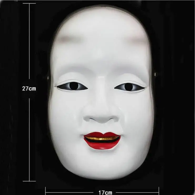 Полное лицо японский Noh Shite танец драма белая маска Koomote Косплей демона маска маскарад Кабуки вечерние карнавальные высокое качество
