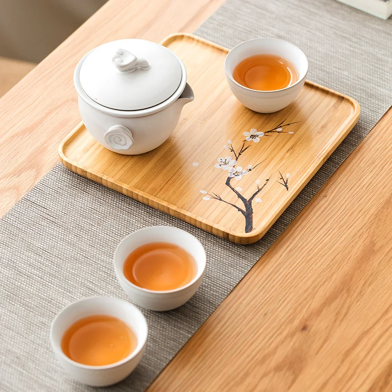 TANGPIN bamboo tea trays natural bamboo tea board kung fu tea tray table serving accessories