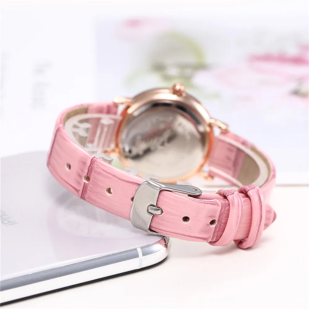 Retro Red Watch Women Leather Band Classics Luxury Fashion Ladies Analog Alloy Quartz Wristwatch For Gift relogio feminino Q4 | Наручные